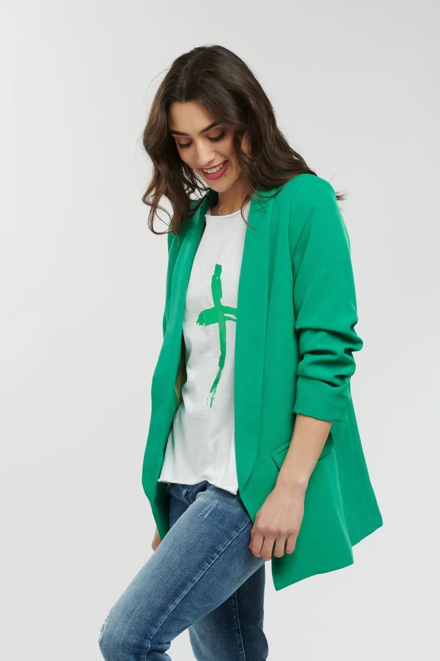 ITALIAN STAR Hot Cross Long Sleeve Tee - Gucci Green Long Sleeve Tee - Zabecca Living