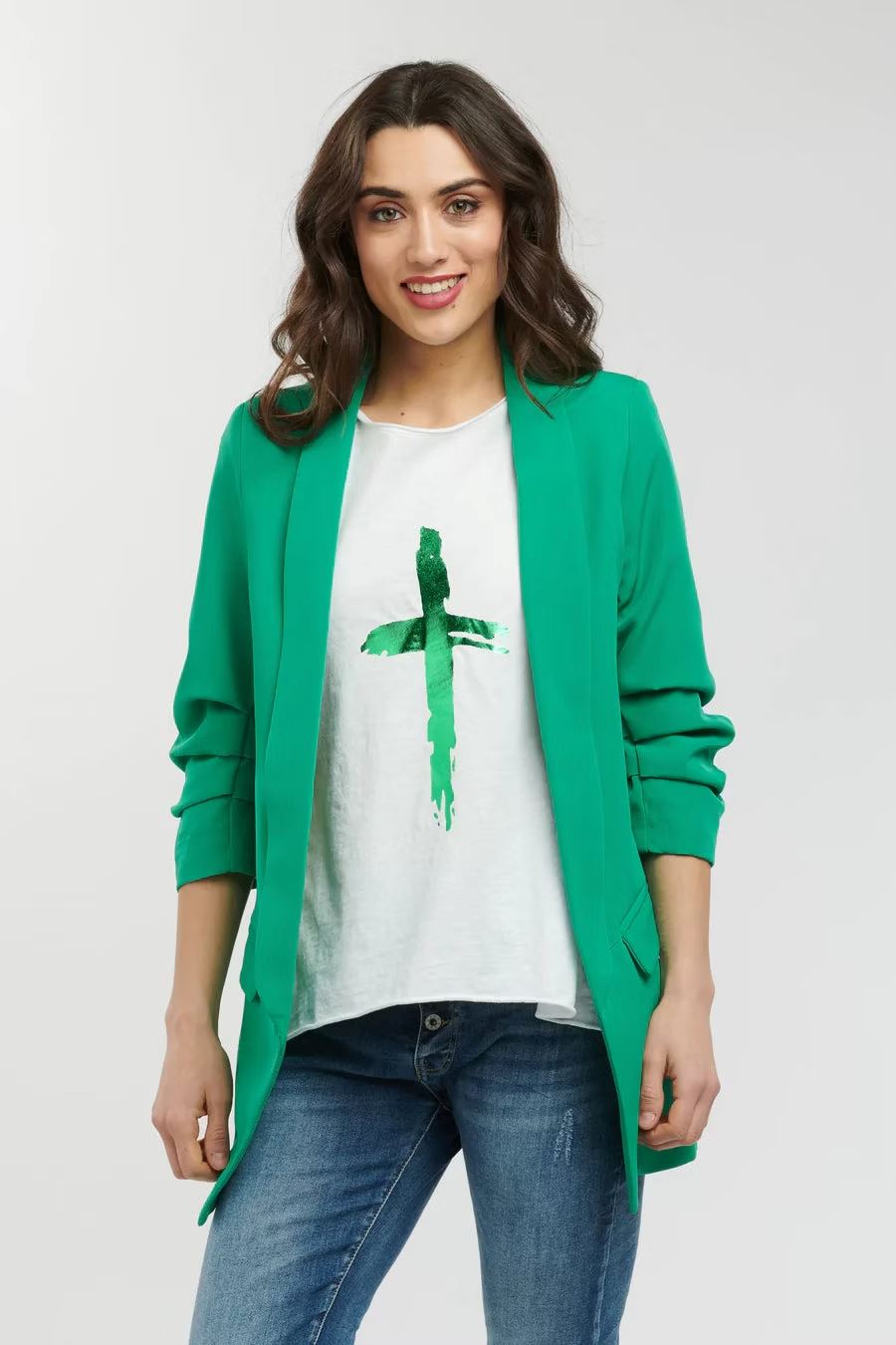 ITALIAN STAR Hot Cross Long Sleeve Tee - Gucci Green Long Sleeve Tee - Zabecca Living