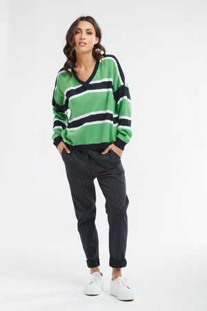 ITALIAN STAR Ivy Knit - Green Jumpers + Knitwear - Zabecca Living