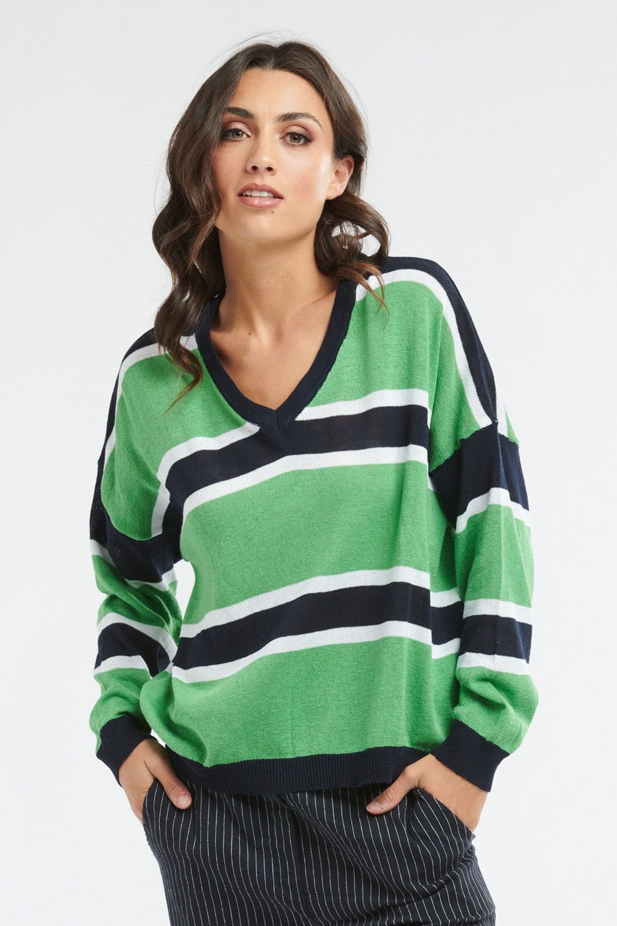 ITALIAN STAR Ivy Knit - Green Jumpers + Knitwear - Zabecca Living