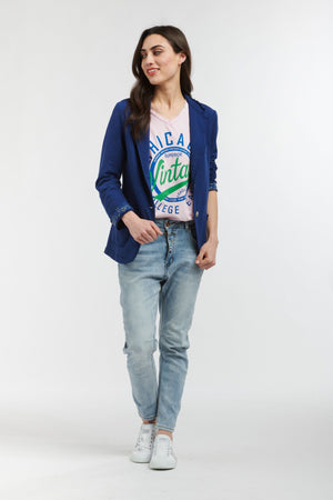 ITALIAN STAR Loafer Jacket - Sapphire Jackets + Coats - Zabecca Living