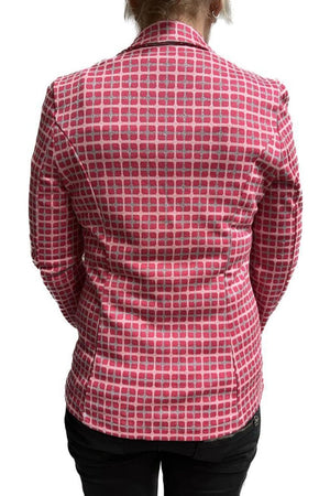 ITALIAN STAR Lucille Jacket - Pink Square Print Jackets + Coats - Zabecca Living