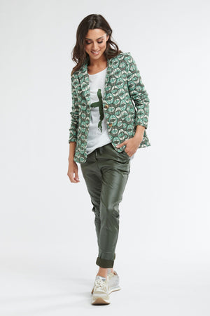 ITALIAN STAR Metallic Pants - Military JOGGER - Zabecca Living