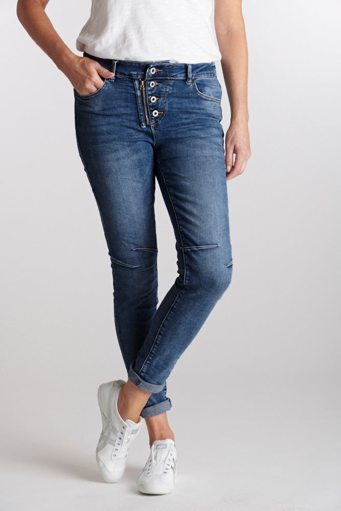 ITALIAN STAR New Classic Button Jeans - Denim JEANS - Zabecca Living