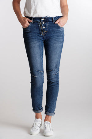 ITALIAN STAR New Classic Button Jeans - Denim JEANS - Zabecca Living