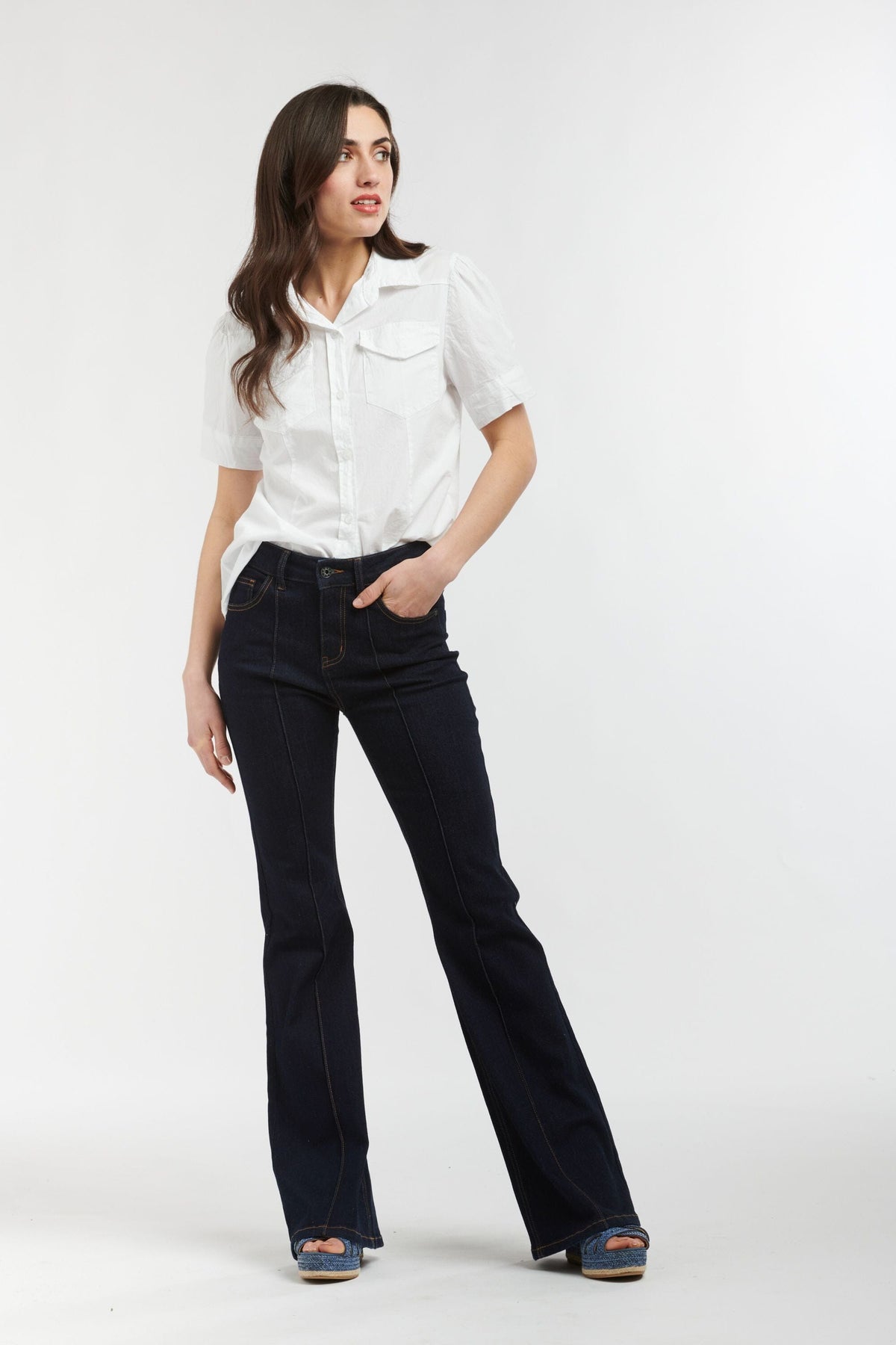 ITALIAN STAR Oaklahoma Poplin Shirt - White Shirts & Blouses - Zabecca Living