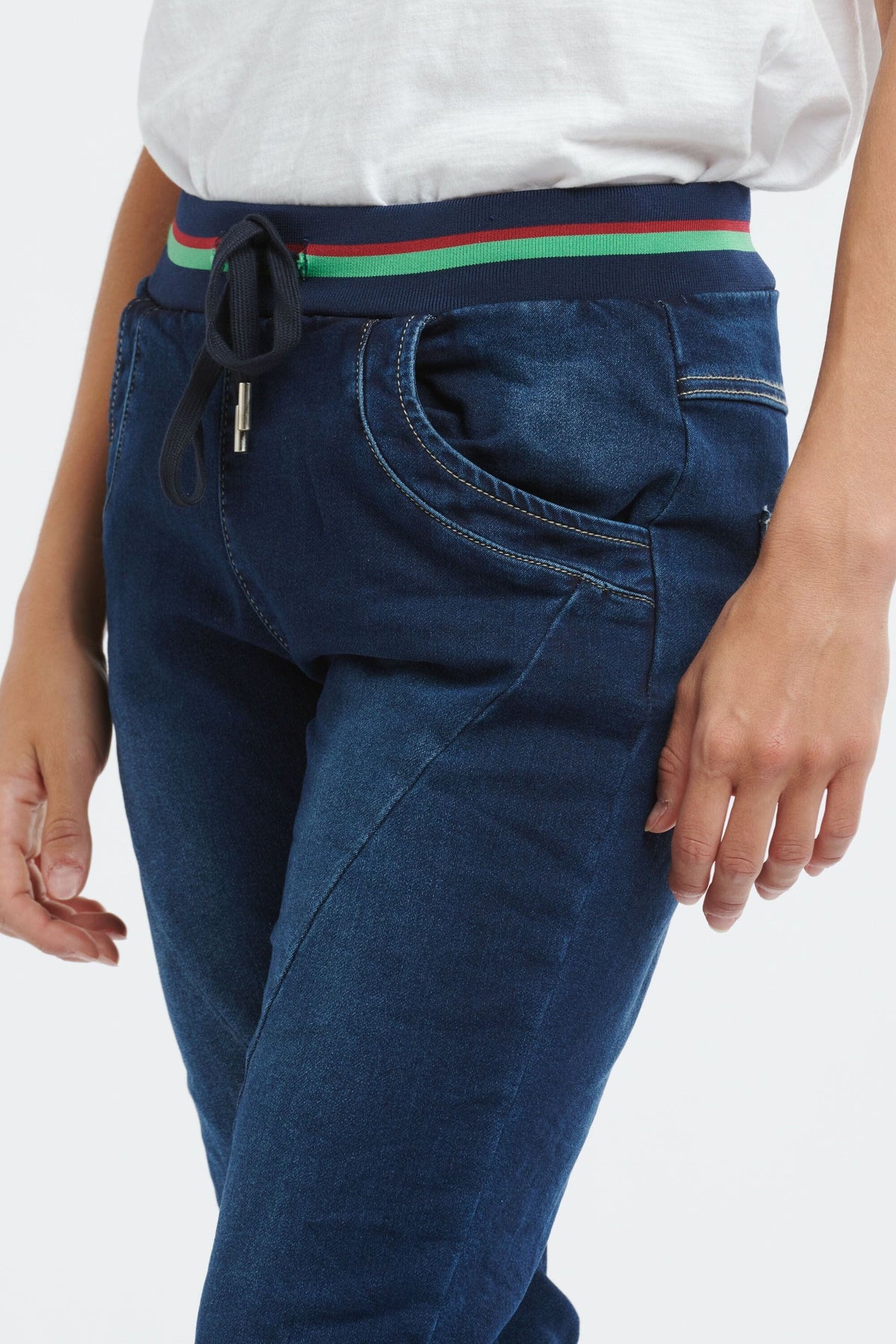 ITALIAN STAR Ralph Jogger - Dark Denim JEANS - Zabecca Living