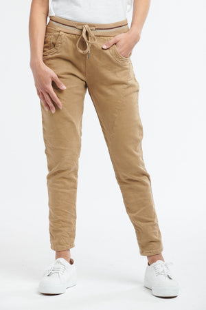 ITALIAN STAR Ralph Jogger Jeans - Caramel JEANS - Zabecca Living