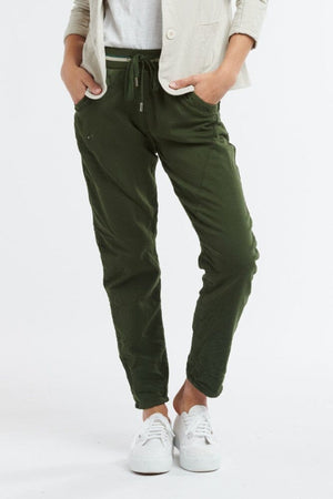 ITALIAN STAR Ralph Jogger Jeans - Olive JEANS - Zabecca Living