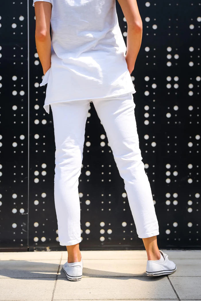 ITALIAN STAR Ralph Jogger Jeans - White JEANS - Zabecca Living