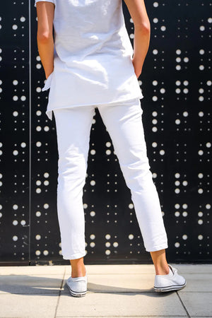 ITALIAN STAR Ralph Jogger Jeans - White JEANS - Zabecca Living