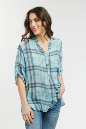 ITALIAN STAR Rodeo Shirt - Celeste Blue Shirts & Blouses - Zabecca Living