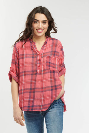 ITALIAN STAR Rodeo Shirt - Red Poppy Shirts & Blouses - Zabecca Living