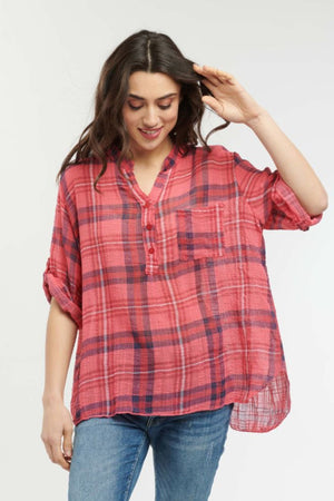 ITALIAN STAR Rodeo Shirt - Red Poppy Shirts & Blouses - Zabecca Living