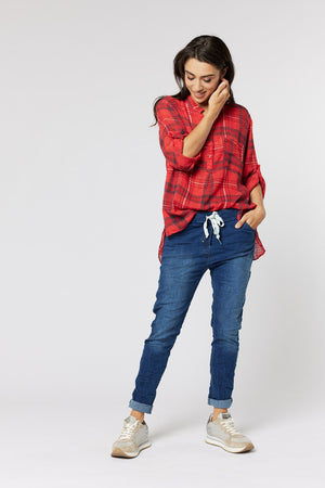 ITALIAN STAR Rodeo Shirt - Rosso Shirts & Blouses - Zabecca Living