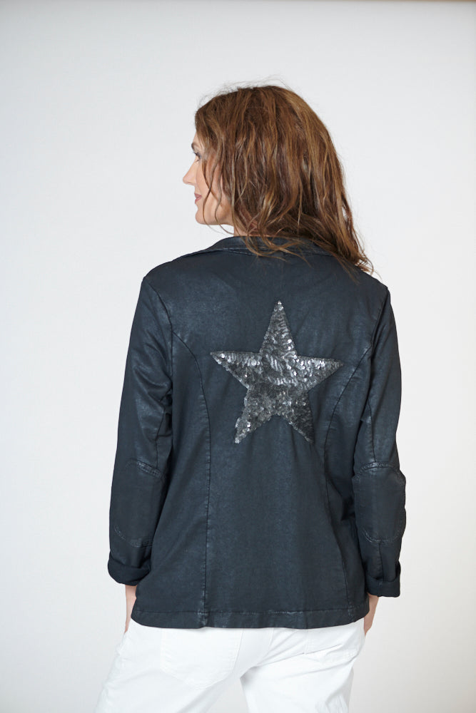 ITALIAN STAR Star Back Jacket - Black Jackets + Coats - Zabecca Living