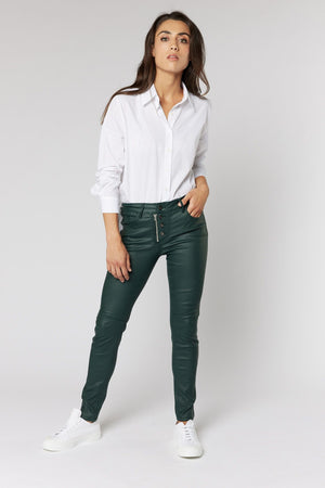 ITALIAN STAR Stevie Jeans - Pine Green JEANS - Zabecca Living