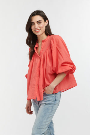ITALIAN STAR Sybil Blouse - Corallo Shirts & Blouses - Zabecca Living