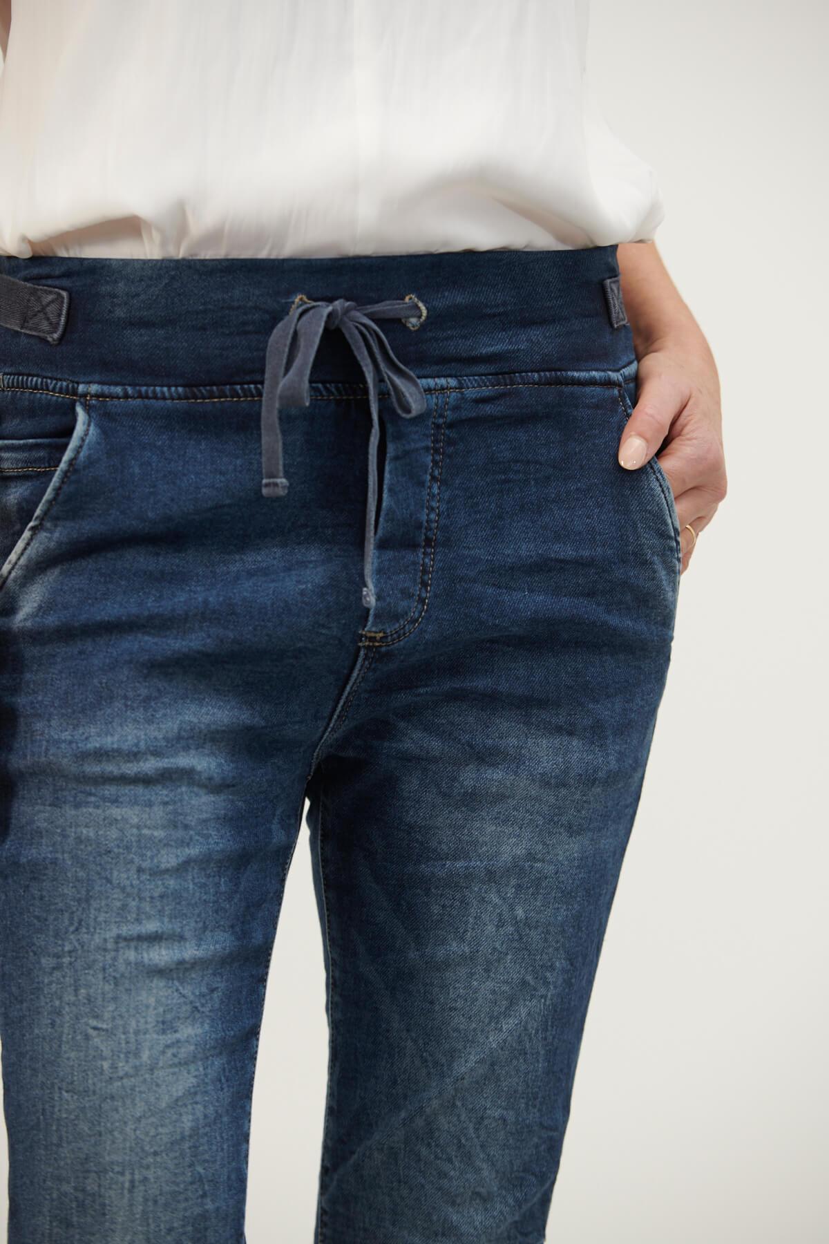 ITALIAN STAR Tie Waist Denim Jogger Jeans - Zabecca Living