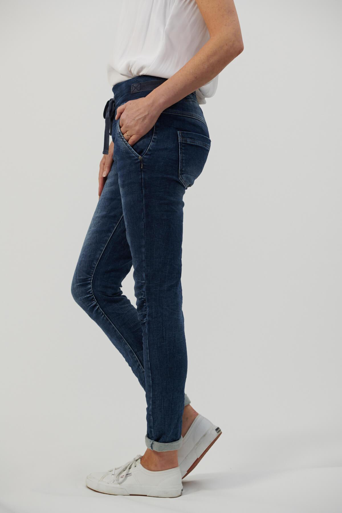 ITALIAN STAR Tie Waist Denim Jogger Jeans - Zabecca Living