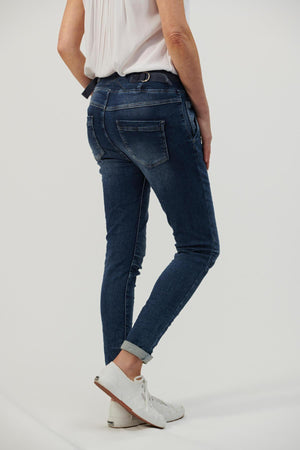 ITALIAN STAR Tie Waist Denim Jogger Jeans - Zabecca Living