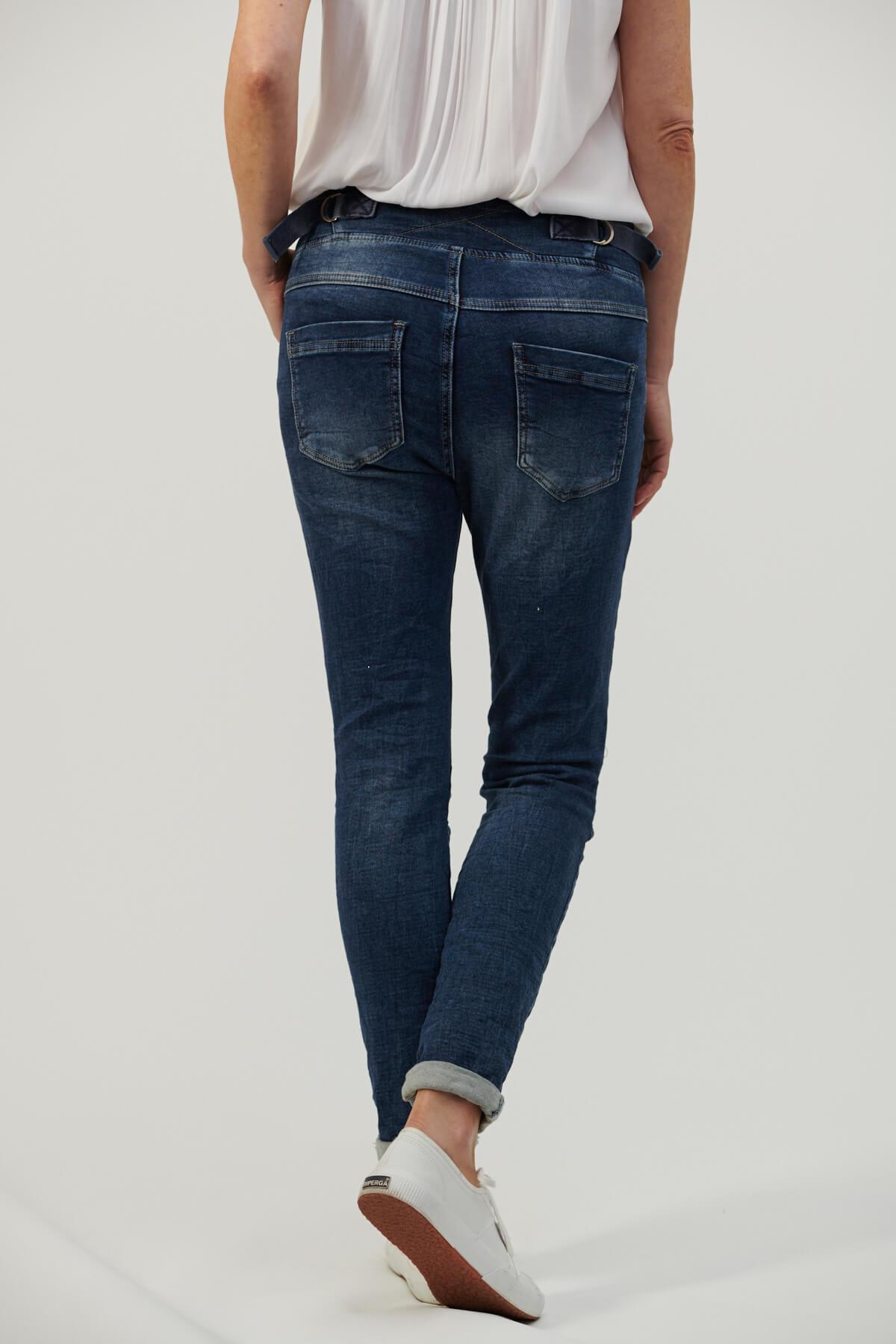 ITALIAN STAR Tie Waist Denim Jogger Jeans - Zabecca Living