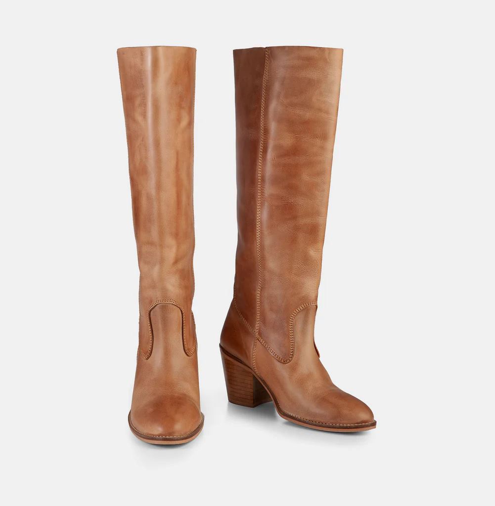 IVYLEE COPENHAGEN Jenny Escuvado Boots - Dark Tan FOOTWEAR - Zabecca Living