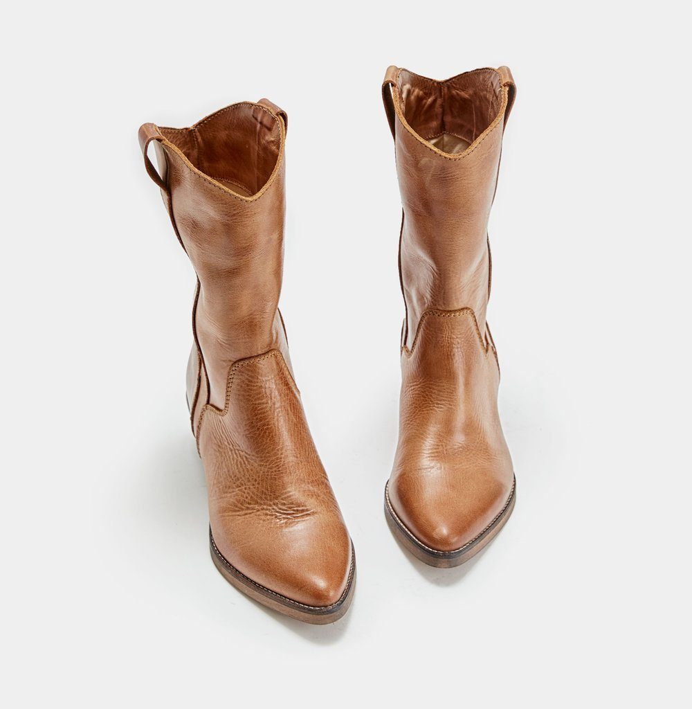 IVYLEE COPENHAGEN Tracy Escuvado Boots - Dark Tan Shoe - Zabecca Living