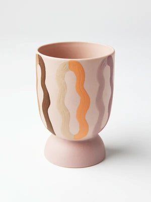 JONES & CO Loopy Tall Planter - Pink POT - Zabecca Living