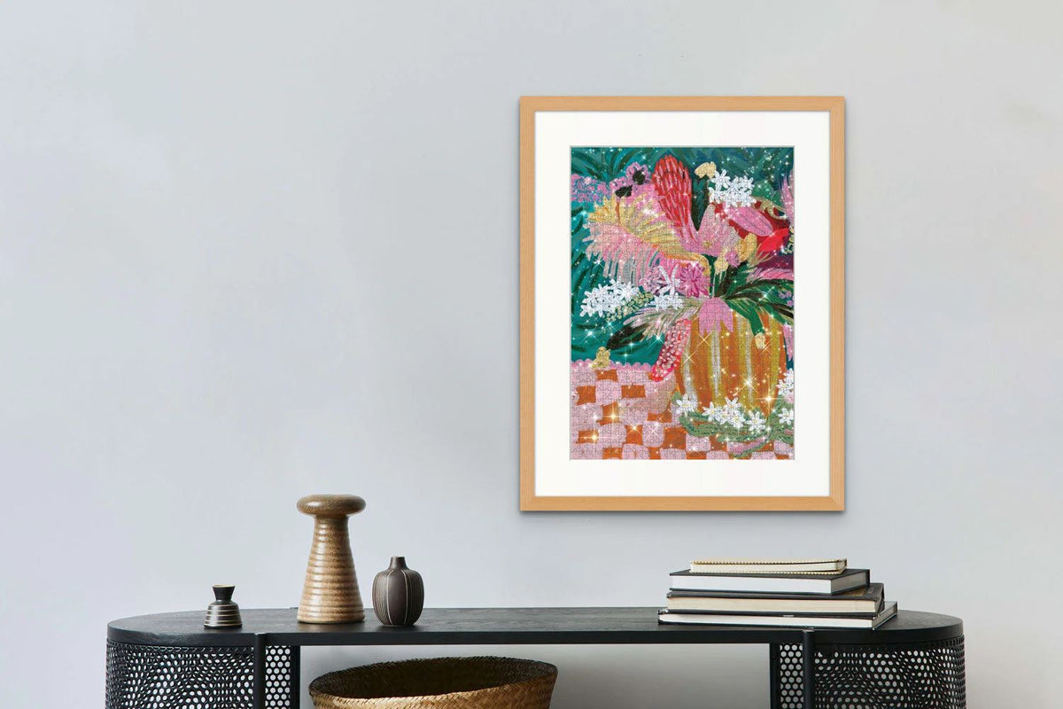 JOURNEY OF SOMETHING 1000 Piece Glitter Puzzle - Gold Urn Puzzle - Zabecca Living