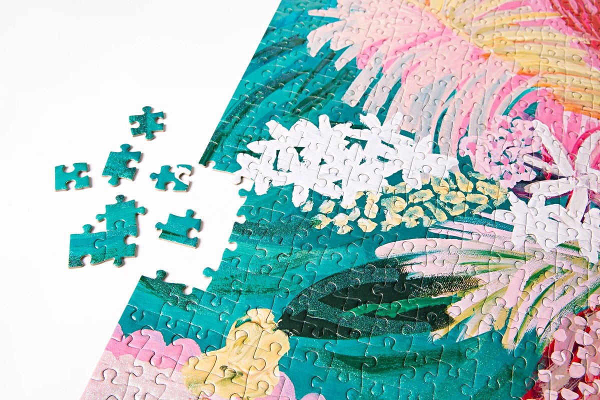 JOURNEY OF SOMETHING 1000 Piece Glitter Puzzle - Gold Urn Puzzle - Zabecca Living