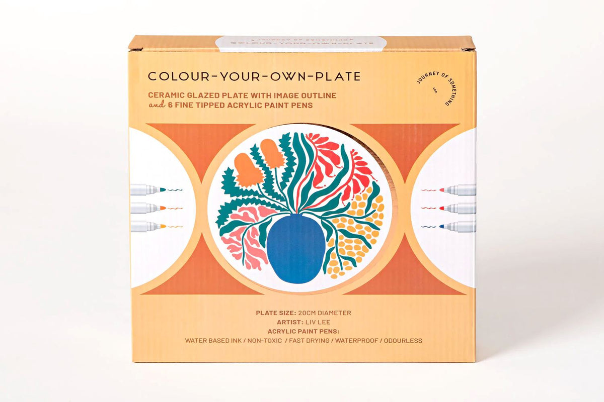 JOURNEY OF SOMETHING Paint Your Own Plate - Liv Lee GAME - Zabecca Living