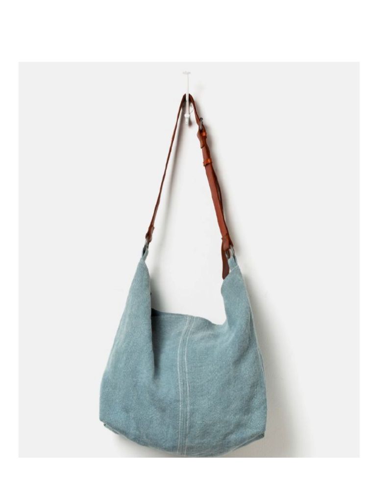 JUJU & CO Beach Jute Slouchy - French Blue bag - Zabecca Living