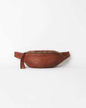 JUJU & CO Leather Bumbag - Cognac bag - Zabecca Living
