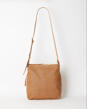 JUJU & CO Perforated Leather Slouchy - Natural Leather bag - Zabecca Living
