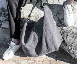 JUJU & CO Urban Jute Slouchy - Dark Grey bag - Zabecca Living