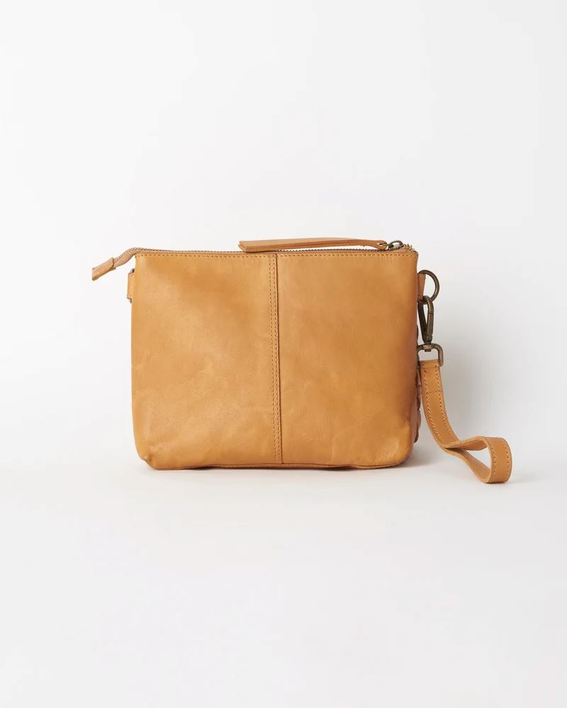 JUJU & CO Woven Pouch Bag - Tan bag - Zabecca Living