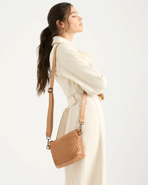 JUJU & CO Woven Pouch Bag - Tan bag - Zabecca Living