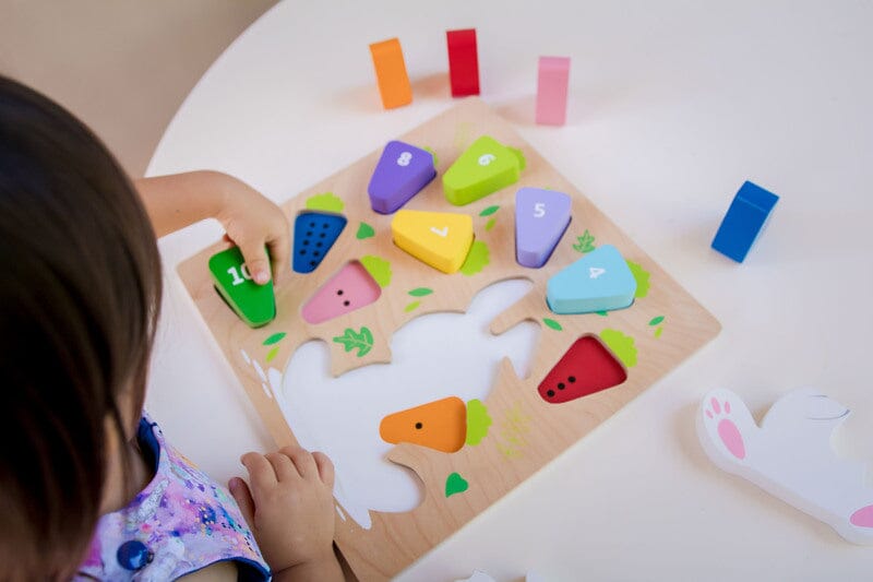 KIDDIE CONNECT 123 Carrot Puzzle TODDLER (1-3 Yrs) - Zabecca Living