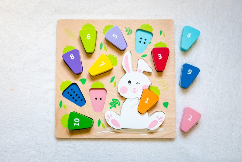 KIDDIE CONNECT 123 Carrot Puzzle TODDLER (1-3 Yrs) - Zabecca Living