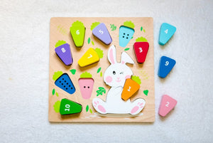 KIDDIE CONNECT 123 Carrot Puzzle TODDLER (1-3 Yrs) - Zabecca Living