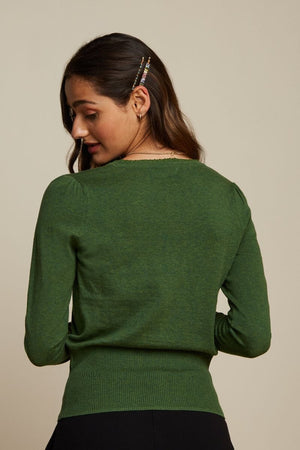 KING LOUIE Cardi V Cocoon - Kale Green CARDIGAN - Zabecca Living