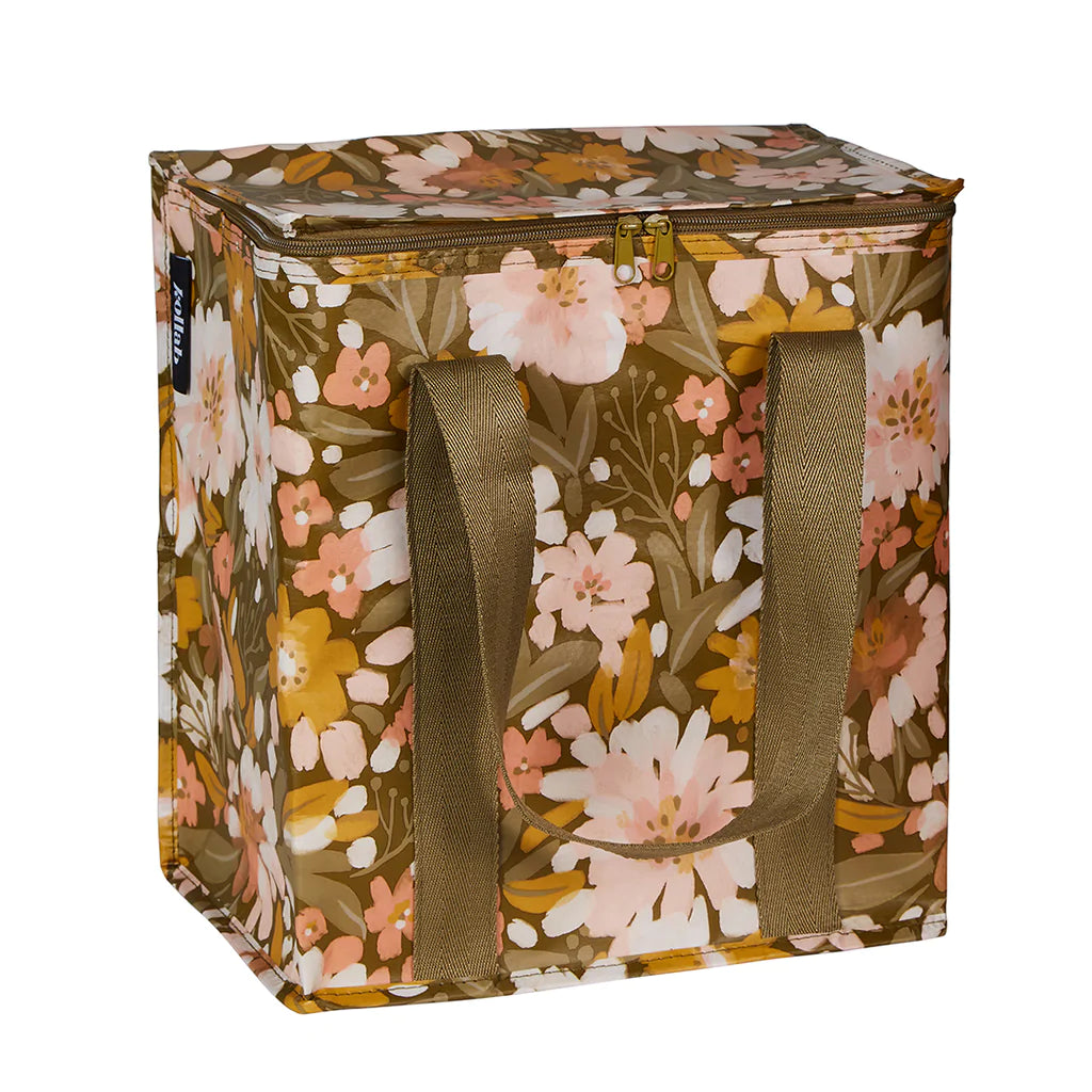 KOLLAB Cooler Bag - Khaki Floral PICNIC BAG - Zabecca Living