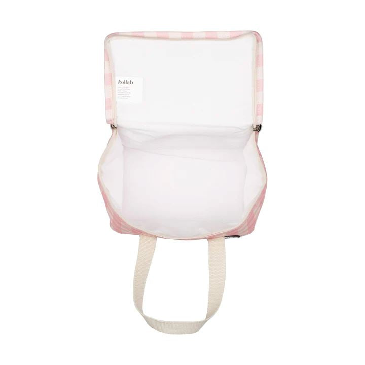 KOLLAB Holiday Lunch Box - Candy Pink Check LUNCH BOX - Zabecca Living