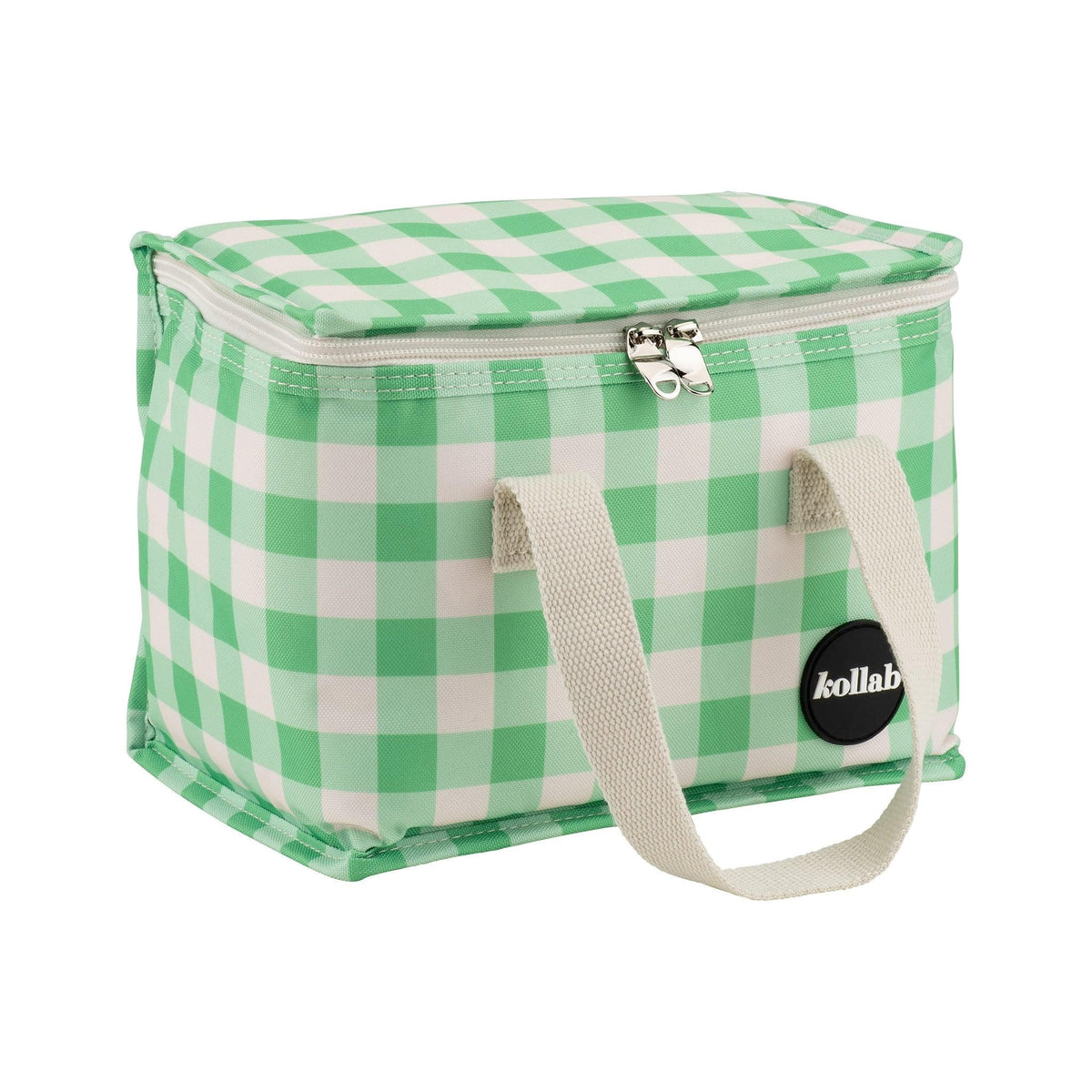 KOLLAB Holiday Lunch Box - Kelly Green Check LUNCH BOX - Zabecca Living
