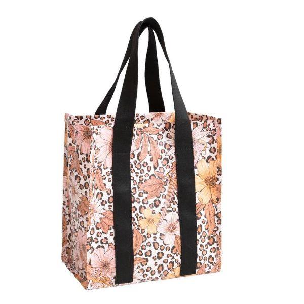 KOLLAB Market Bag - Leopard Floral SHOPPING BAG - Zabecca Living