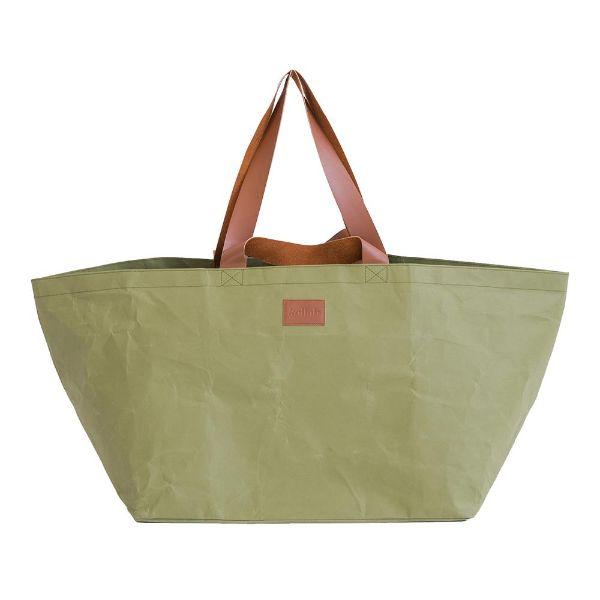 KOLLAB PAPER By Kollab Beach Bag - Olive SHOPPING BAG - Zabecca Living