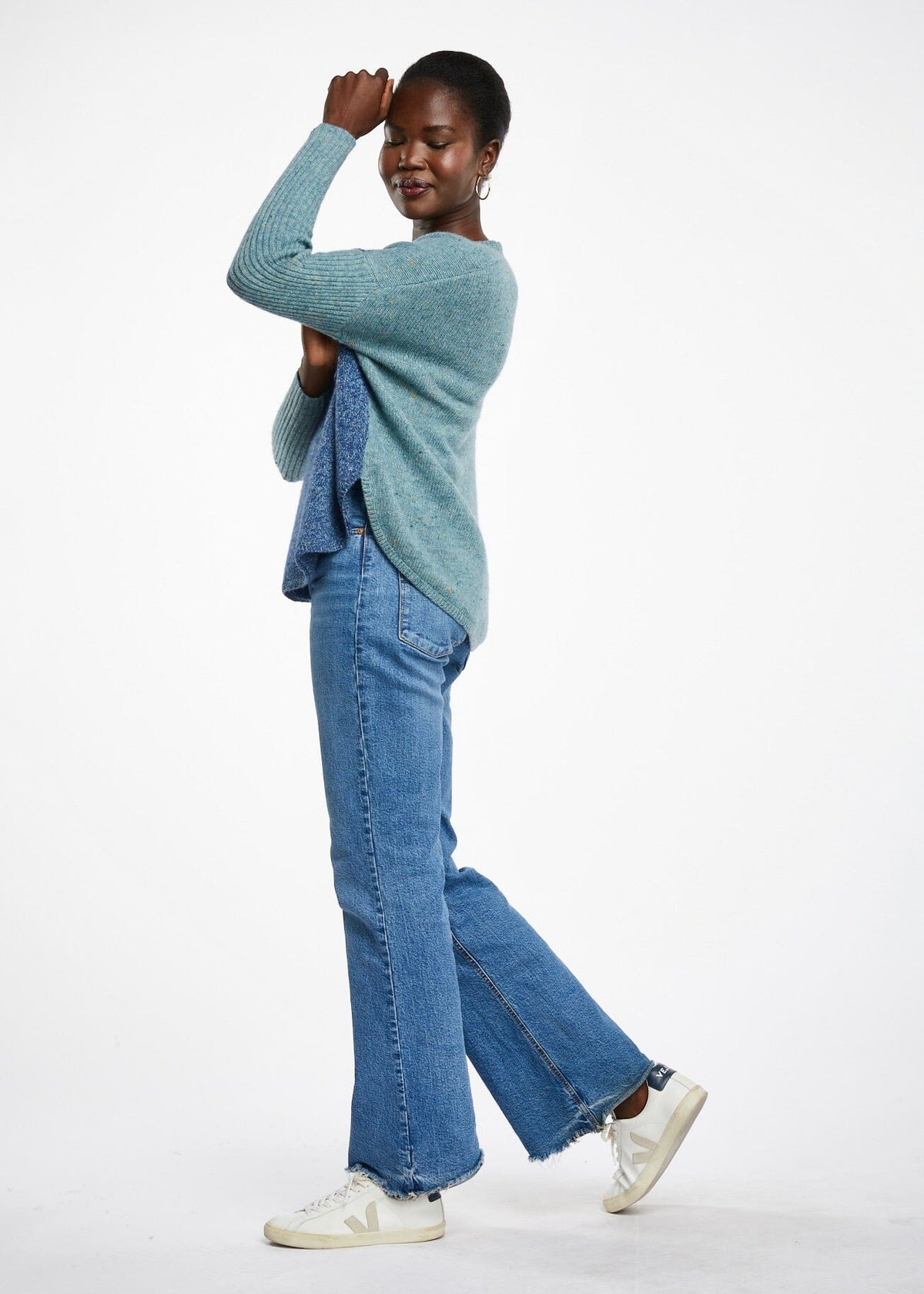 LD & CO Diagonal Jumper - Ocean Jumpers + Knitwear - Zabecca Living