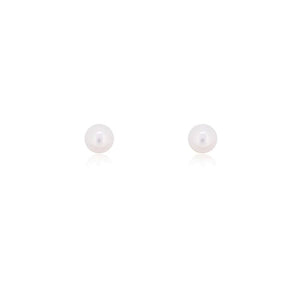 LINDA TAHIJA 3mm Freshwater Pearl Stud Earrings - Gold Plated Earrings - Zabecca Living