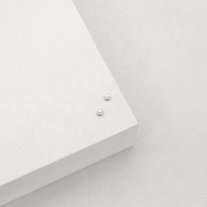 LINDA TAHIJA 3mm Freshwater Pearl Stud Earrings - Sterling Silver Earrings - Zabecca Living